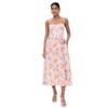 Bardot Women's Lola Corset Midi Dress, Apricot Floral, 2