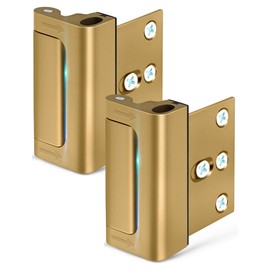 Home Security Door Reinforcement Lock: Metal Door Locks for Front Door Locks for Kids Safety Child Proof Door Latch for Top Deadbolt Lock Home Defender Flip Door Guardian Lock Withstand 800 lbs Inside