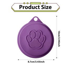 Ptwola 6-Pack Reusable Cat & Dog Food Can Lids - Cute Paw Shape, Plastic Round Lids, Assorted Colors for Most Canned Food