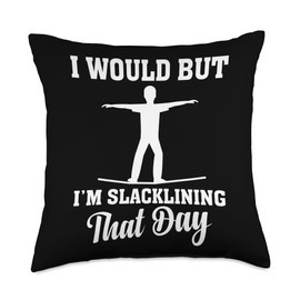 Slackliner Gear Swing Set Indoor Slacklining Slackline Throw Pillow