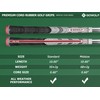 Gowolf Cross Corded Rubber Golf Grips 13 Pack, Back Rib