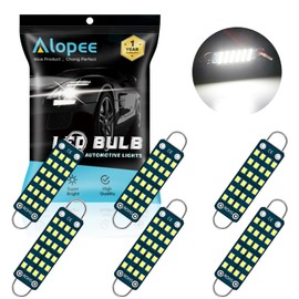 Alopee 6pcs 561 LED Bulb Bright White 6500K 44mm(1.73") 24SMD 2016 Chips Non-Polarity 561 562 567 564 RL4410 LED Bulb for Vanity Visor Light Map Dome Door Trunk Light DC 12V
