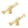 Bilindasly Bamboo Shape Cabinet Knobs Gold Dresser Knobs Kitchen Knobs