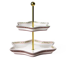 Villeroy & Boch Winter Bakery Delight Traystand, Porcelain, Multi-Colour, 28 x 32 x 8.5 cm, Etagere, Christmas Theme