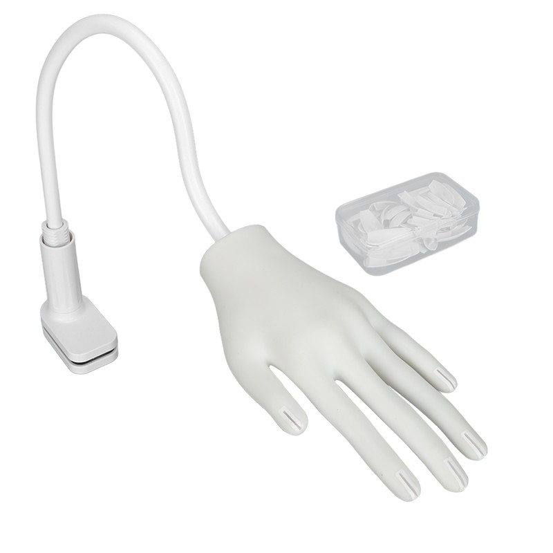Silicone Nail Art Practice Hand Bendable Joints False Nail Tips
