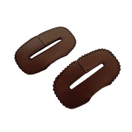 Genuine Leather Seat Belt Cover for Toyota 2022 New Sienta MXP1#G Type (Front or Second Row, Dark Brown), Scratch Resistant, Noise Prevention, Genuine Leather Cover Dress Up Parts, SIENTA Accessories