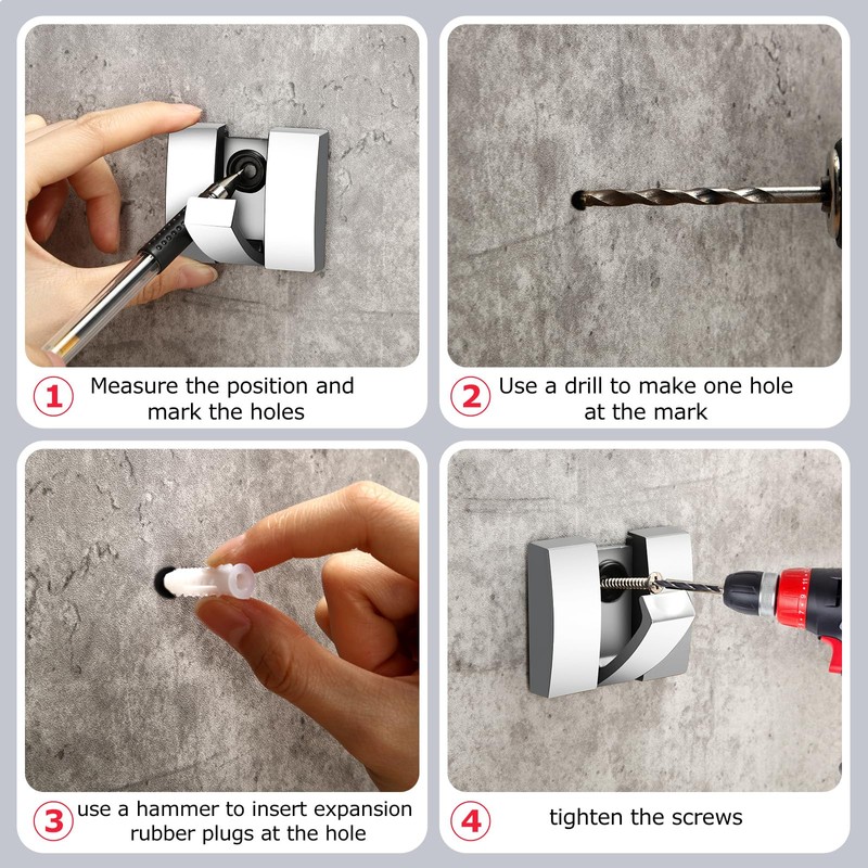 Queekay 4 Pcs Folding Hideaway Coat Hooks Heavy Duty Wall
