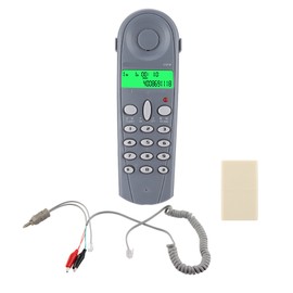 C019 Wired Telephone Phone Line Tester Lineman Butt Test Check Connector Cable Tool Blue Grey