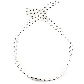 Mytoptrendz® Wire Headband Girls Dotted Retro Wired Head Scarf Rockabilly Bandy Hair Band Head Wrap Vintage Small Polka Dot (White- w Black Polka dot)