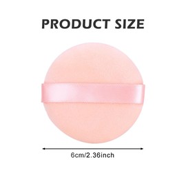 6 Pcs Powder Puffs Set - 6cm/2.36 inch Puffs Makeup Pads for Loose Powder Mineral Cosmetic Foundation- Reusable Setting Powders Puff for Face & Body