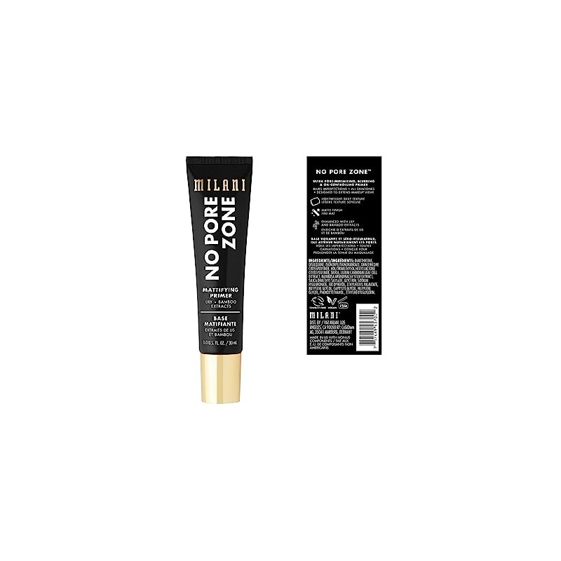 Milani Sin Poro Zone Mattifying Primer para Maquillaje (1.0 FlOz.)-