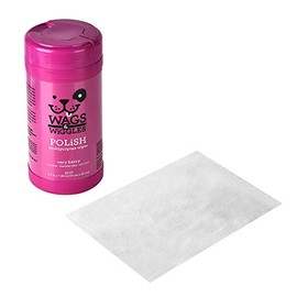 Wags & Wiggles Polish Multipurpose Wipes for Dogs | Clean & Condition Your Dog's Coat Without A Full Bath | 50 Count Dog Wipes in Very Berry Scent Dogs Love