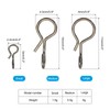 PATIKIL 100 Pack 0.2"/0.43" Fly Fishing Snaps Stainless Steel Quick