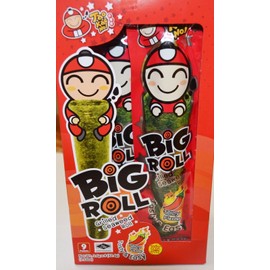 Tao Kae Noi Big Roll Grilled Seaweed Roll 9 Packets Per Box, (32.4 g) - 3 Boxes (Spicy Flavour)