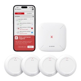 X-Sense Wi-Fi Water Sensor with SBS50 Base Station, Smart Water Leak Detector, App Alerts, IP67 Waterproof, Wireless Detector for Kitchen, Bathroom, Basement, SWS0A41