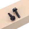 #10 x 3/4" (100 pcs) Black Hex Washer Head Self