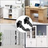 Jiozermi 4 Packs Drawer Lock with Keys, Desktop Lock with
