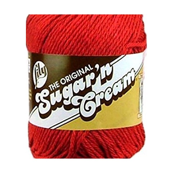 Sugar'N Cream Yarn - Solids-Red