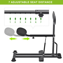 Kipika Squat Machine - Home Gym Workout Equipment for Total-Body Fitness - Low Impact Glute Leg Cardio Trainer with Ergonomic Multi-Grip Handle - 7 Position Seat Adjustment Durable Steel Construction
