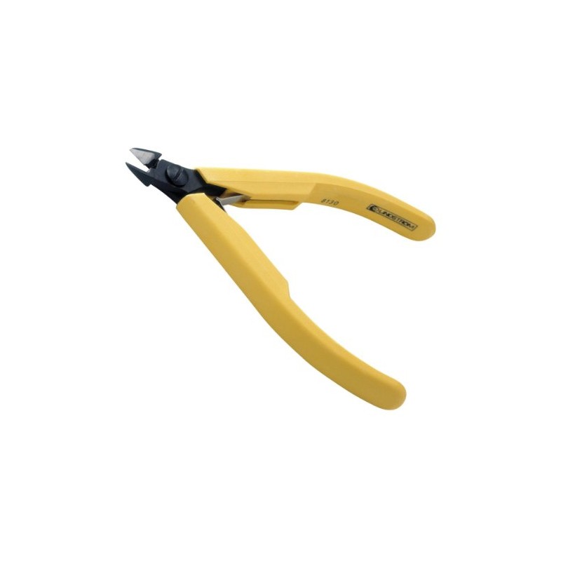Lindström 8140 CO Antistatic Diagonal Cutter with Oval Head, Yellow/Black,