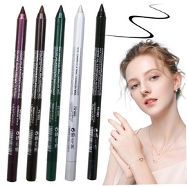 5PCS Eyeliner Pencil, 5 Colors Waterproof Neon Eyeliner Waterproof Long-Lasting Gel Eye Liner Portable Eye Makeup for Girl Women
