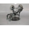Handmade Bench Press Weight Lifter, Metal Bolt Figurine, Miniature Athlete,
