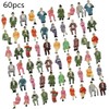 60 Pieces Standing Sitting Passenger Figurine Painted Figure Model Train