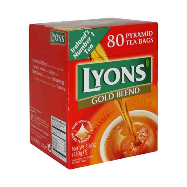 Lyons Pyramid Tea, Gold Blend, Tea Bagss, 80-Count Package (Pack of 3)