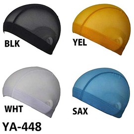 YA-448 (YEL) Swimming Mesh Cap, Made in Japan, Small Size (16.5 - 17.7 inches (42 - 45 cm)