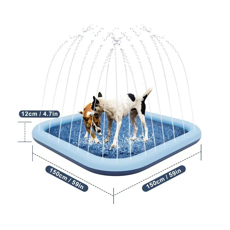 79" Dog Splash Pad for Backyard Water Play – Extra
