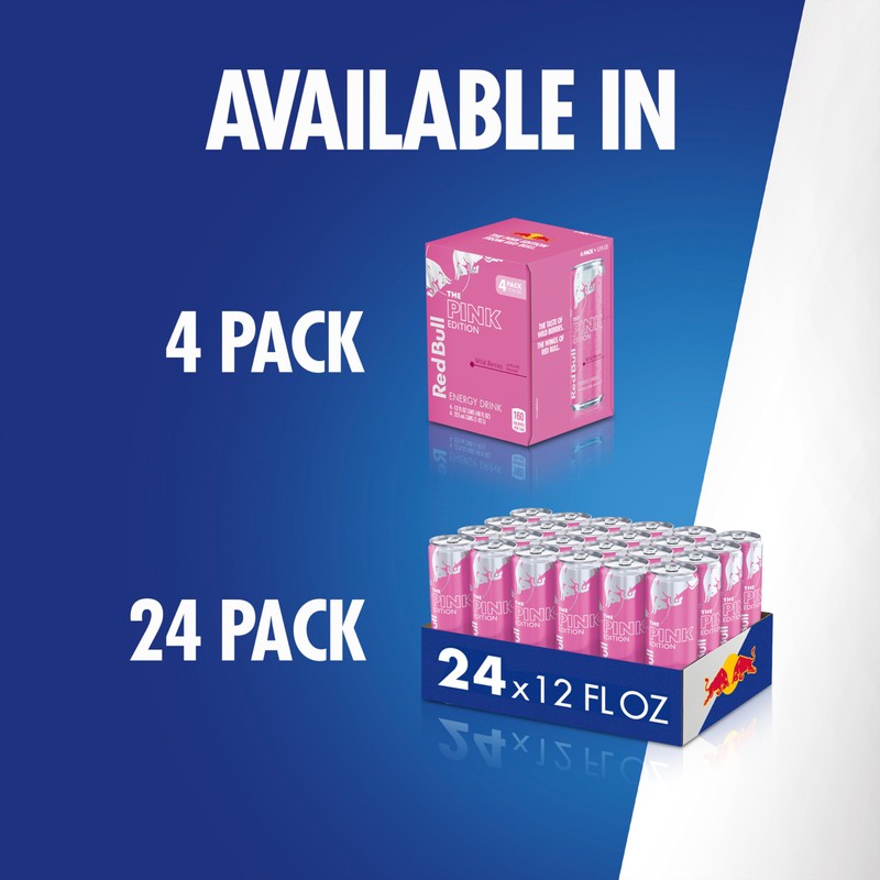 Red Bull Wild Berries, Pink Edition, with 114mg Caffeine plus