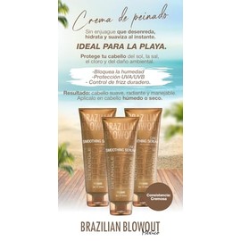 Brazilian Blowout Beach Hair Duo – Anti-Frizz Serum + Thermal Straightening Balm | Protección contra humedad, sol y calor | Cabello suave, brillante y