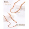 Women's Flat Snake Chain Necklace Stainless Steel in 3 mm