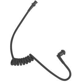 JUYODE Replacement Braided Nylon Surveillance Acoustic Coil Tube for Radio Earpiece Moisture Resistant Fiber Mesh Colorful Accessories (PureBlack-1)