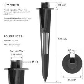 Landscape Lighting Stake Metal Outdoor Sturdy Solid Ground Spike Die-cast Aluminum for Flood Light Pathway Light In-ground Lights (1 Pack)