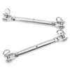 2pcs Jaw and Jaw Turnbuckle Stainless Steel Turnbuckle Rigging Screw