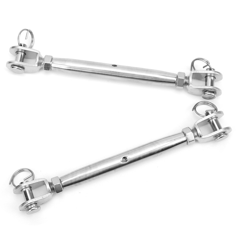 2pcs Jaw and Jaw Turnbuckle Stainless Steel Turnbuckle Rigging Screw