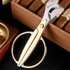 KEENSUN Cigar Scissors Cutter, Stainless Steel Guillotine Double Blade Straight