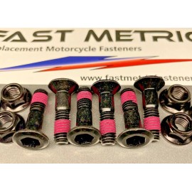 Kawasaki Black Rear Sprocket Bolts & Nuts for Kawasaki KX/KDX/KLX replaces OEM 92150-1978