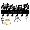 CREATCABIN Music Note Key Holder Coat Hook Wall Mount Black
