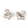 ZARD Crystal Ear Cuff Ear Jacket Earrings in Bronze Tone