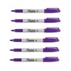 Sharpie Permanent Markers, Fine Point, Purple, Pack of 6