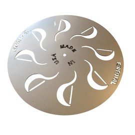 FireDial Baffle Plate Heat Management System for Charcoal BBQ and Barbecue Smokers, UDS, WSM, Kettle (For 14 in. WSM (Stainless))