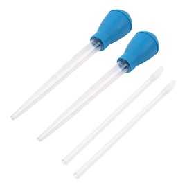 Vagocom 2Pcs Manual Fish Tank Cleaning Tools,30ml Aquarium Water Changer,21 Inches Multifunction Siphon Dropper for Fish Bowl Waste Remover,Aquarium Bottom Gravel Waste Clean,Coral Feeder(Blue)