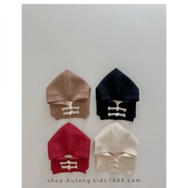 Kids' National Style Fashion Button Balaclava - Galf3204 One Size / Horn Buckle Cap Khaki (Kids) 3ea