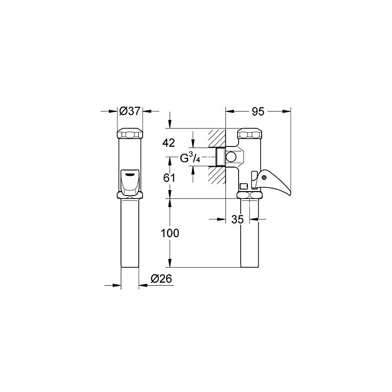 GROHE 37139000 | Automatic Toilet Flush