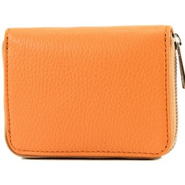 modamoda de - P04 Italian Women's Wallet Real Leather Short, apricot