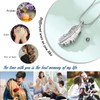 Cremation Jewelry Memorial Urn Necklace for Ashes Feathers Urn Pendant