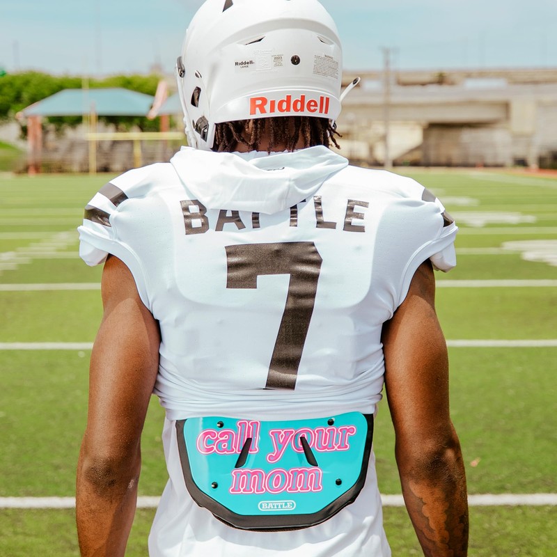 Battle Sports Krazy KLOWN Chrome Football Back Plate - Adult