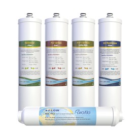 ProQ Reverse Osmosis Filter Yearly Set, ONLY for Puroflo PROQ-550 5-Stage Quick Change Under Sink RO System, 50 GPD RO Membrane